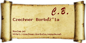 Czechner Borbála névjegykártya